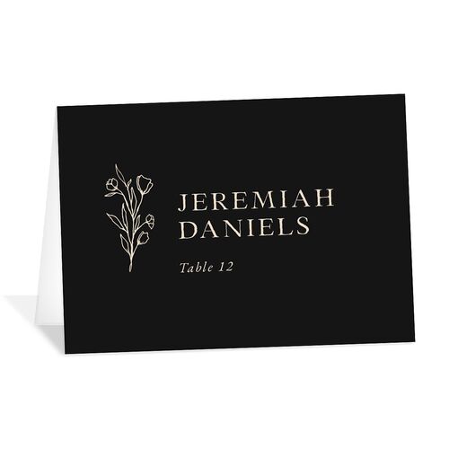 Simple Rustic Wreath Place Cards Midnight Signature