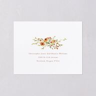 Wildflower Border All-in-One Wedding Invitations Cinnamon Signature Light Both Recipient and Return Addresses No