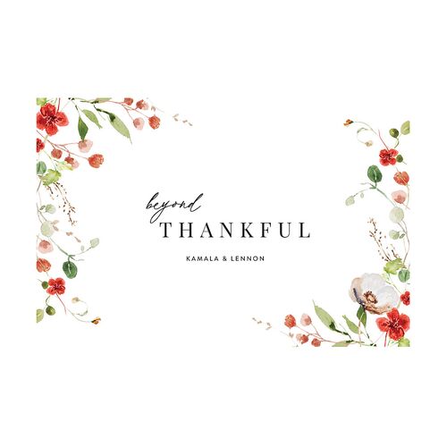 Glistening Wildflower Thank You Postcards Salmon Postcard