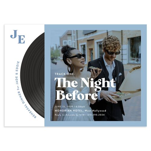 Music Lovers Rehearsal Dinner Invitations Cornflower Signature Blank Standard