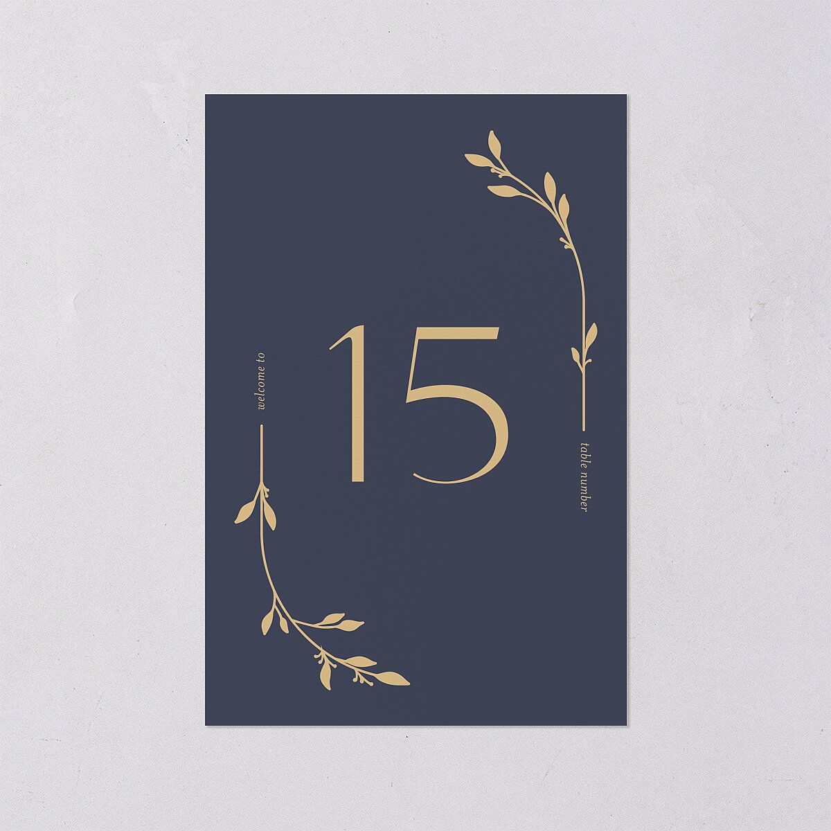 Gilded Sprigs Table Numbers Moody Blue Signature