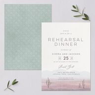 Painted Desert Rehearsal Dinner Invitations Lilac Signature Blank Standard
