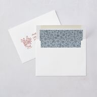 Vintage Vase Wedding Invitations Burgundy Signature Blank No Standard