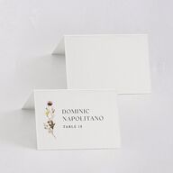 Simple Bohemian Wildflowers Place Cards Cotton Signature