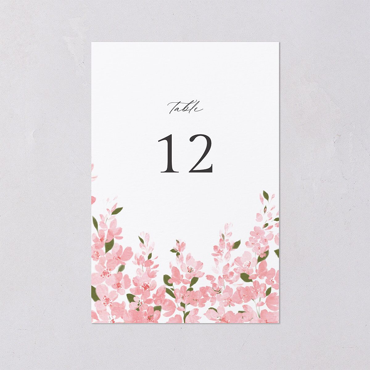 Delphinium Crest Table Numbers Shell Pink Signature