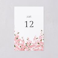 Delphinium Crest Table Numbers Shell Pink Signature