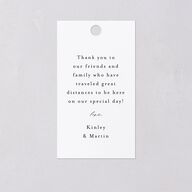 Monogram Slant Foil Favor Gift Tags Gold Licorice Signature