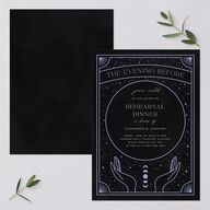 Written In The Stars Rehearsal Dinner Invitations Midnight Signature Blank Standard