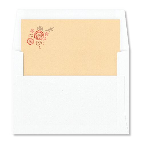 Wildflower Nouveau Envelope Liners Mocha Standard