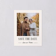 Classically Editorial Save the Date Petite Cards Linen Signature smooth Blank No Standard