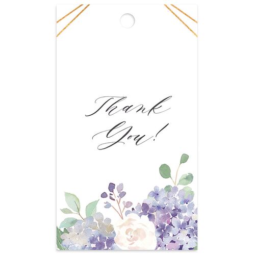 Elegant Hydrangea Favor Gift Tags Boysenberry Signature