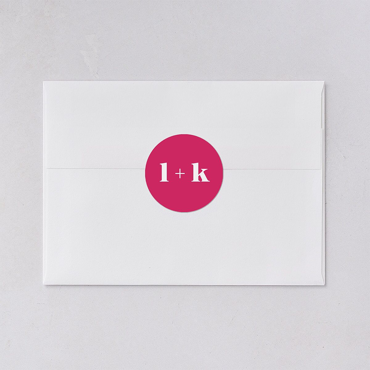 Vibrant Bold Wedding Stickers Hot Pink Circle