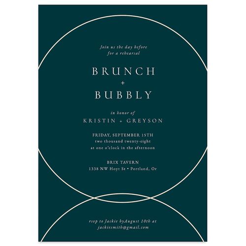 Minimal Rings Rehearsal Dinner Invitations Saddle Signature Blank Standard