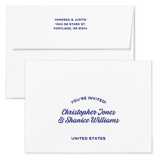 Illustrated Retro Coastal Beach Save The Date Card Envelopes Kraft Maritime Return Address Signature Standard