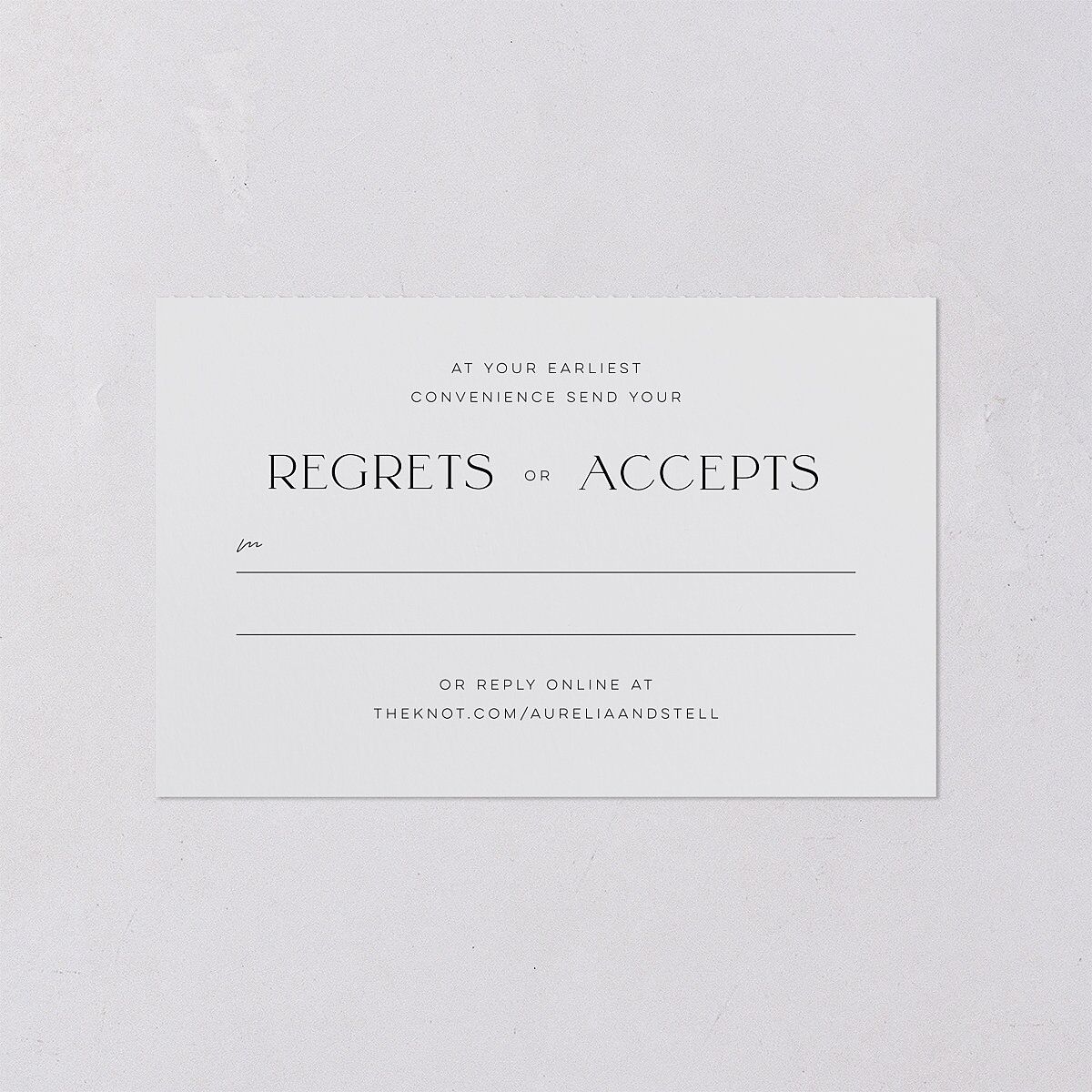 Starry Photo All-in-One Wedding Invitations Midnight Signature Light Both Recipient and Return Addresses No