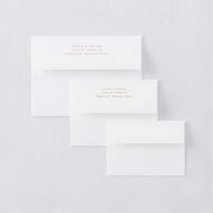 Modern Romantic Save The Date Card Envelopes White Chestnut Both Recipient and Return Addresses Signature Standard