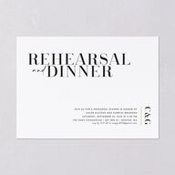 Minimal Chic Rehearsal Invitations Pure White Signature Blank
