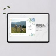 Elegant Hydrangea Digital Save the Date Cards Dusty Blue Dusty Blue Lets Celebrate Standard