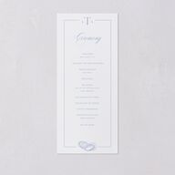Coastal Oysters and Anchors Wedding Programs Sea Blue Signature