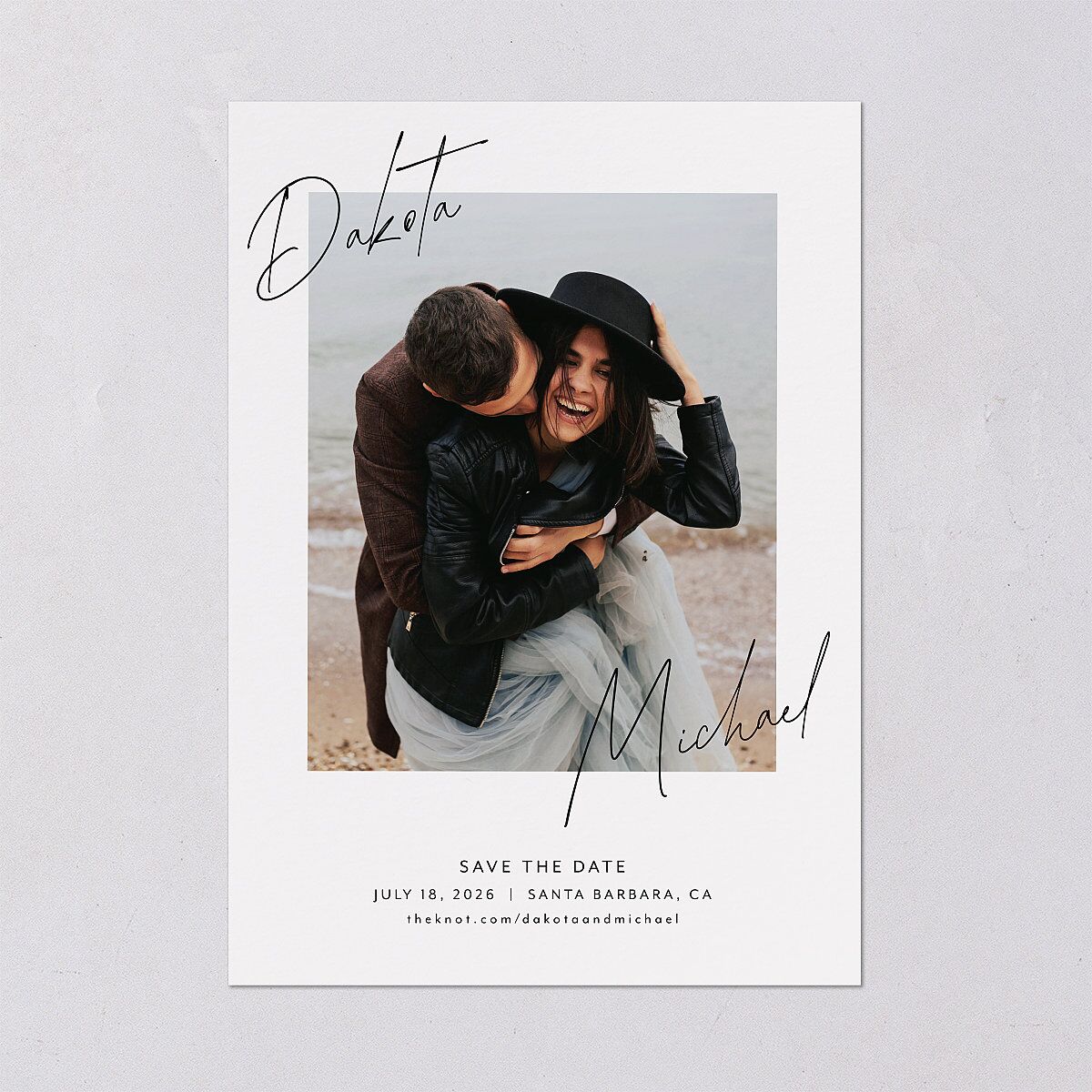 Signatures Save The Date Cards Off-White Signature smooth Blank No