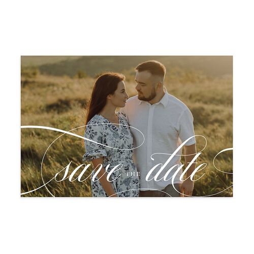 Photo Vow Save the Date Postcards Midnight Navy