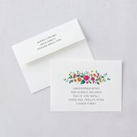 Indian Ascending Garland Wedding Invitations Peony Signature Blank No Standard