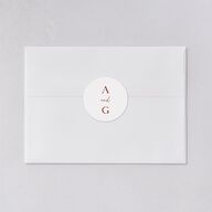 Bohemian Arch Wedding Stickers Copper Circle