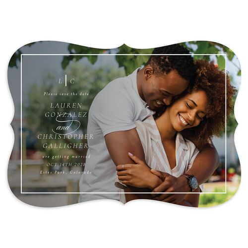 Lasting Frame Save the Date Cards Merlot Signature smooth Blank No Bracket
