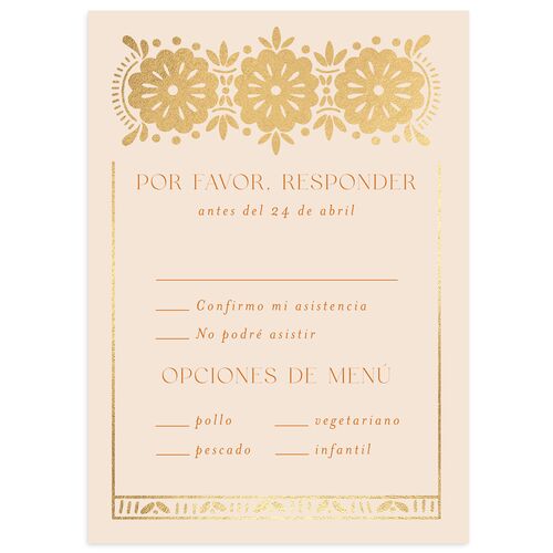 Hacienda Elegante Wedding Response Cards Gold Cinnamon Signature Standard