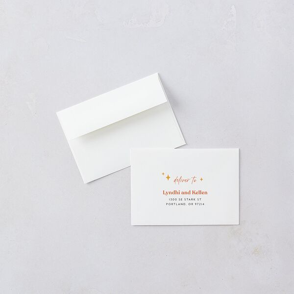 Groovy Lines Wedding Response Cards Coral Pink Signature Standard