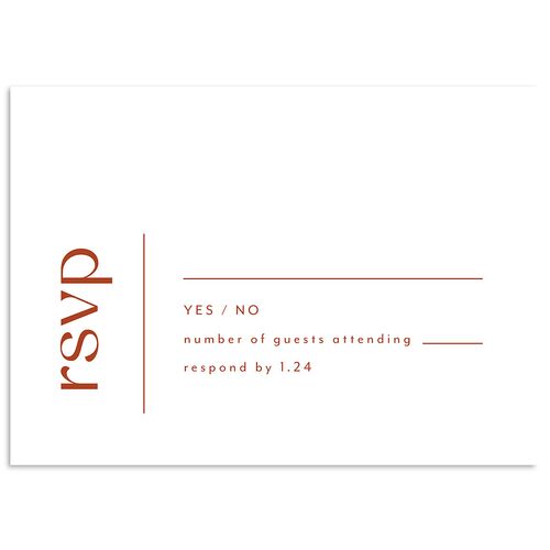 Simply Stated Wedding Response Cards Terracotta Signature Standard