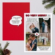 Comic Book Holiday Holiday Cards Ruby Signature Blank Portrait  Standard