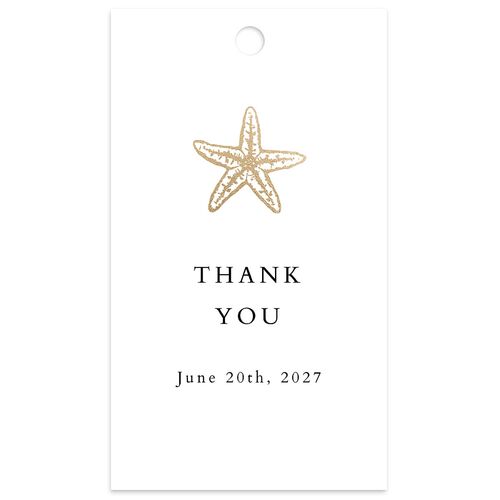 Classic Shell Favor Gift Tags Gold Licorice Signature