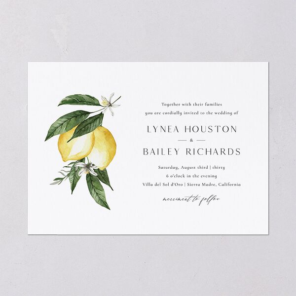 Botanical Lemon Wedding Invitations Buttercup Signature Blank No