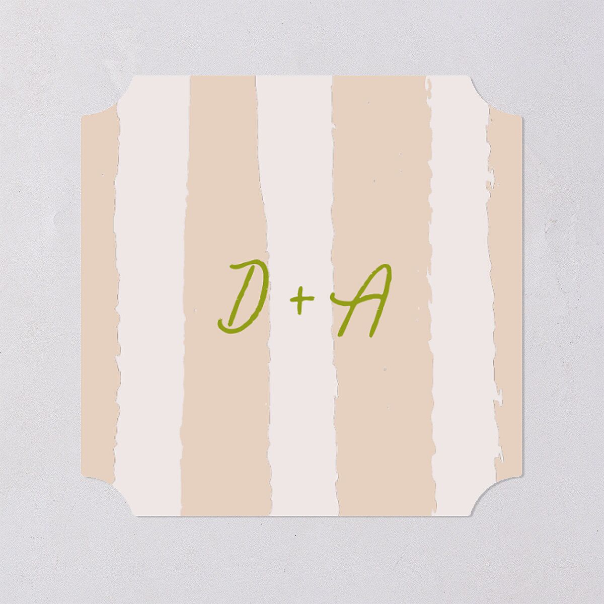 Eclectic Painted Stripes Wedding Stickers Pear Ticket