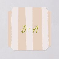 Eclectic Painted Stripes Wedding Stickers Pear Ticket