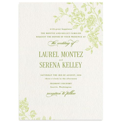 Vintage French Botanical Wedding Invitations Meadow Signature Blank No Standard