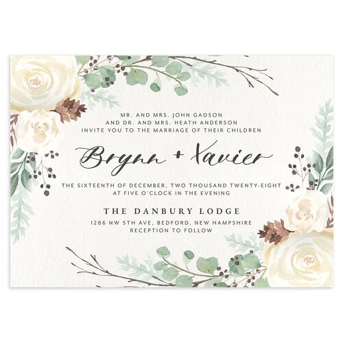 Rustic Botanical Wedding Invitations Thyme Signature Blank No