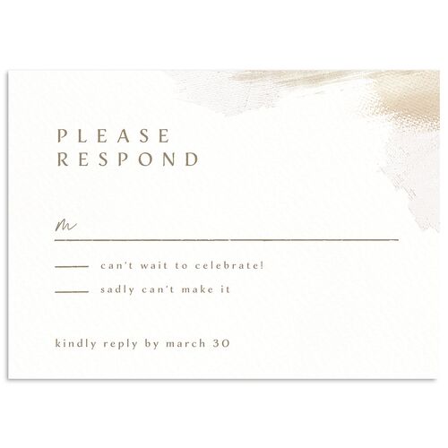 Minimal Brush Wedding Response Cards Linen Signature Standard