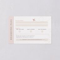 Timeless Passport All-in-One Wedding Invitations Shell Pink Signature Light Both Recipient and Return Addresses No