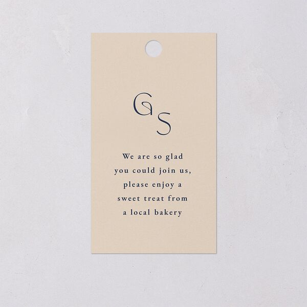 Desert Moon Favor Gift Tags Gold Dark Navy Signature
