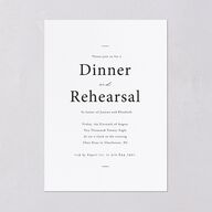 Refined Rehearsal Dinner Invitations Pure White Signature Blank