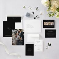 Classic Capture Wedding Invitations Midnight Signature Blank No Standard
