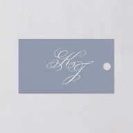 Romantic Rococo Favor Gift Tags Dusty Blue Signature
