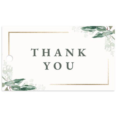 Gilded Botanical Foil Favor Gift Tags Gold Snow Signature