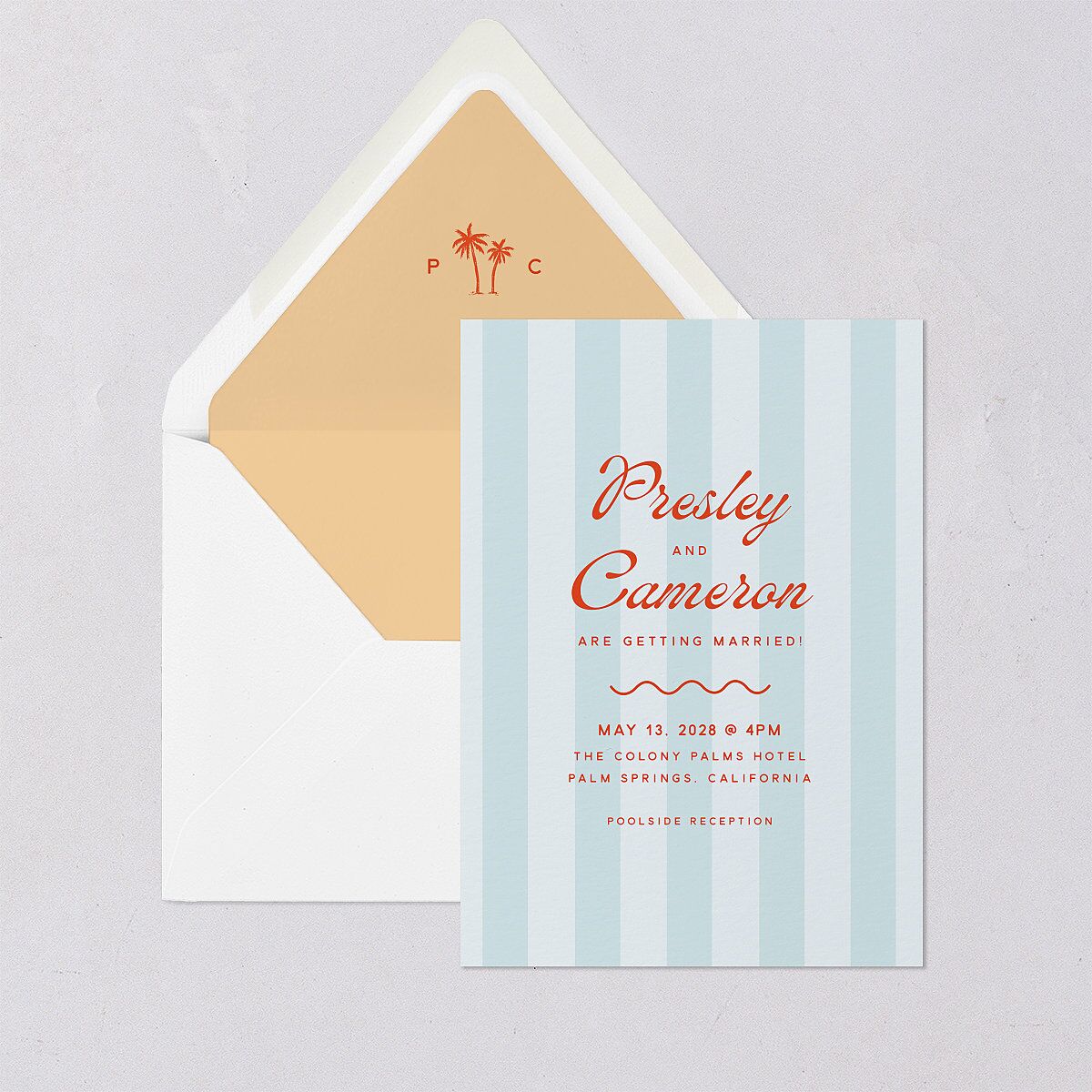 Cabana Stripes Euro Envelope Liners Pastel Blue Luxe