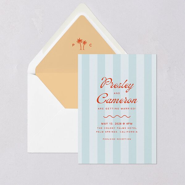 Cabana Stripes Euro Envelope Liners Pastel Blue Luxe
