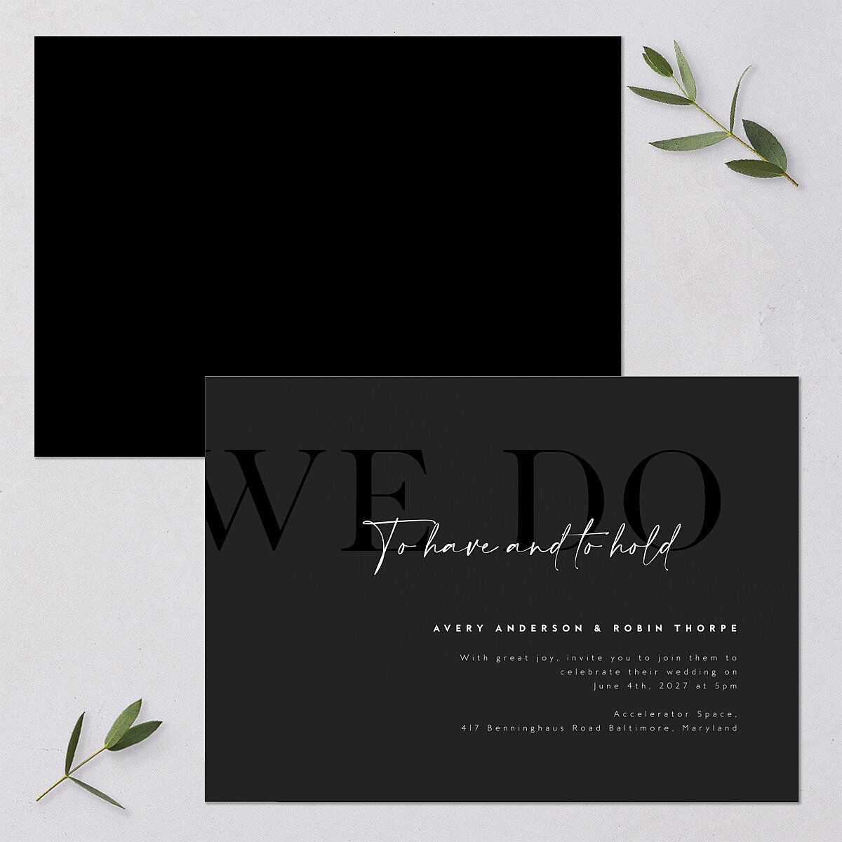 Modern Vow Wedding Invitations — view 1