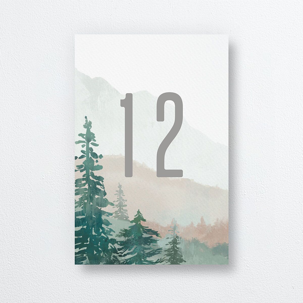 Painted Mountains Table Numbers — view 1