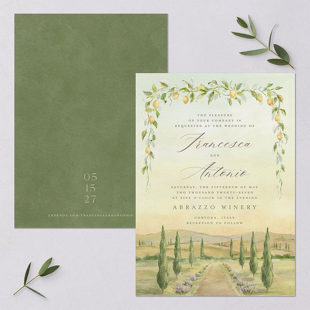 Elegant Italy Wedding Invitations — view 1
